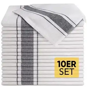 Geschirrtuecher sidorenko loco bird baumwolle grau weiss 10 set