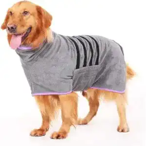 Hundebademantel hezzluv bademantel fuer hunde mikrofaser