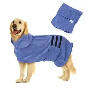 Hundebademantel nobleza mikrofaser mit klettverschluss
