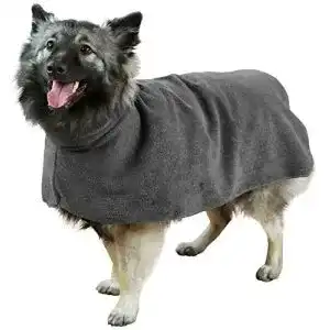Hundebademantel zollner24 mikrofaser anthrazit groesse m