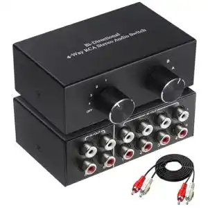 Lautsprecher umschalter unstincer cinch rca l r audio switch