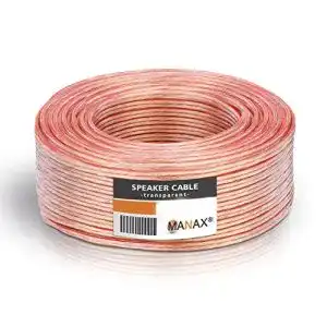 Lautsprecherkabel manax 2 x 075mmc2b2 transparent 100 m