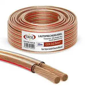 Lautsprecherkabel oksi 2x25mmc2b2 20 m transparent cca
