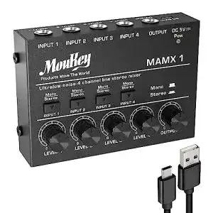 Mini mischpult moukey kompaktes studio audio stereo mischpult