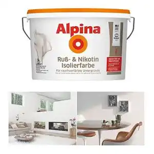 Nikotinsperre alpina russ nikotin isolierfarbe 5 liter weiss matt