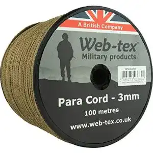 Paracord web tex fallschirmschnur rolle 3 mm dick 100 m