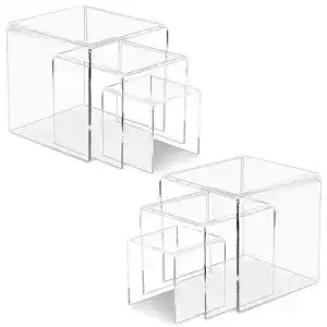 Schaukasten andchi 6pcs kubische staender transparente