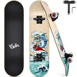 Skateboard funxim komplettboard 31 x 8 zoll s mit doppel kick