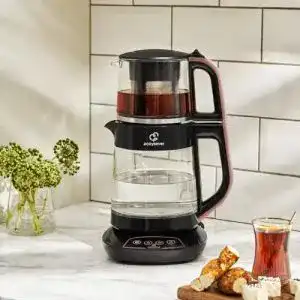 Teemaschine karaca caysever sprechender stahl rosegold