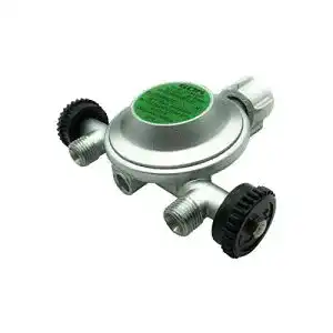 Gasregulierventil gok gasregler mit 2 abgaengen