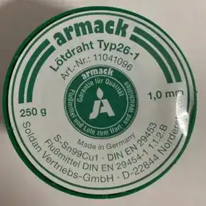 Weichloetzinn armack loetdraht typ26 1 10 mm o 250g s sn99cu
