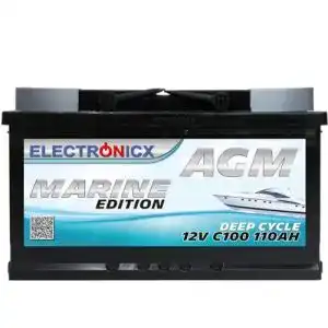 Agm batterie 110ah electronicx premium 12v 110ah marine