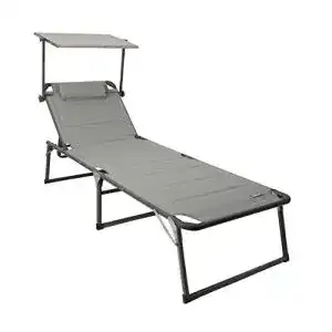 Aluminium sonnenliege homecall mit 2 x 1 textilene polsterung