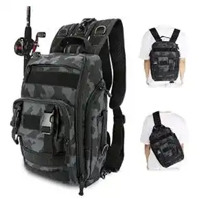 Angelrucksack mit rutenhalter achort angeltasche