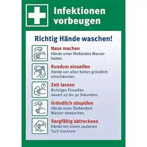 Aufkleber haende waschen marahrens infektion vorbeugen