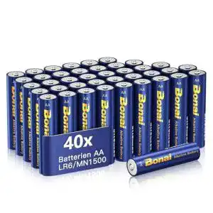 Batterie bonai longlife alkaline n aa 40 stueck 15v mignon lr06