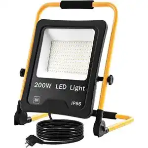 Baustrahler uisebrt led 200w kaltweiss inkl standgestell
