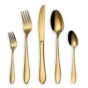 Besteck gold homquen besteck set gold besteck set edelstahl