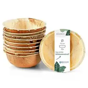 Bio einweggeschirr wisefood wiseware palmblatt schale 25 stueck