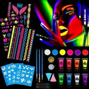 Bodypainting-Farbe HOWAF UV Bodypainting Set für Kinder
