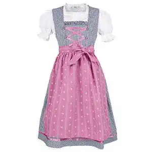 Dirndl kinder isar trachten maedchen kinderdirndl marine pink