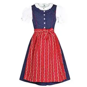 Dirndl kinder isar trachten maedchen kinderdirndl mit bluse marine