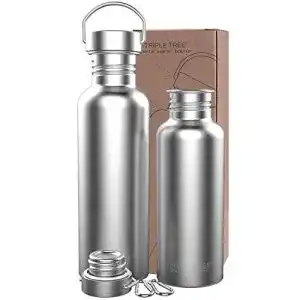 Edelstahl trinkflasche 1 liter triple tree trinkflasche edelstahl