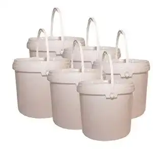 Eimer mit deckel lyra pet 10 x 10 l weiss kunststoffeimer deckel