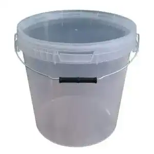 Eimer mit deckel sil2018 1 x 25 liter transparent stapelbar