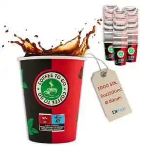 Einwegbecher enpack 1000 kaffeebecher 80mm