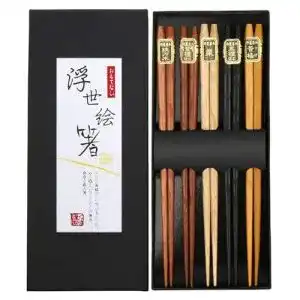 Essstaebchen rpanle japanische 5 pairs holz wiederverwendbare