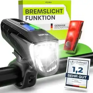 Fahrradbeleuchtung velmia led fahrradlichter set