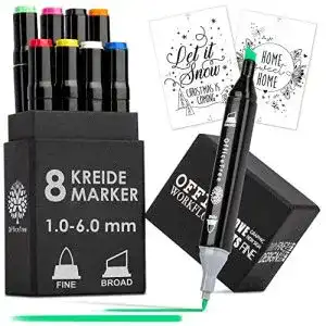 Fenstermalstifte officetree 8 x kreidemarker bunt kreidestifte