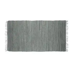 Flickenteppich relaxdays grau 70 x 140 cm mit fransen