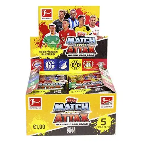 Fußballkarten Match Attax Bundesliga von Topps – 50 x 5er Booster