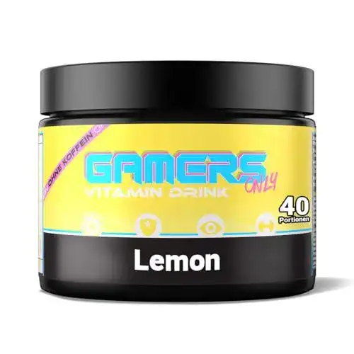 Gaming Booster Gamers Only Vitamin Pulver Yellow Laser Lemon