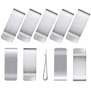 Geldklammer kulannder 10pcs edelstahl geldscheinklammer