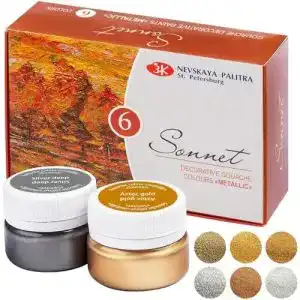 Gouachefarben sonnet hochwertiges metallic gouache farben set