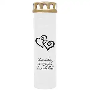 Grabkerze hs candle 4er pack mit motiv grablicht