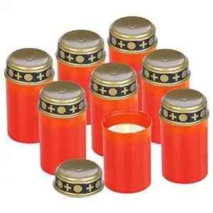 Grabkerze pearl led grableuchte 8er set flackernd