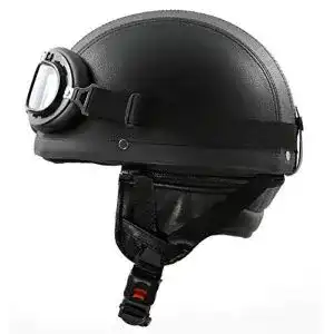 Halbschalenhelm ato moto retro oldtimer helm mit kunstleder