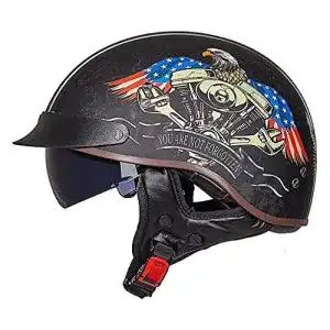Halbschalenhelm qxfj motorradhelm halbhelm retro dot ece