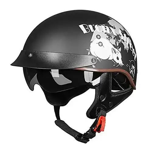 Halbschalenhelm Smilfree Motorrad Halbhelme Brain-Cap im Vergleich