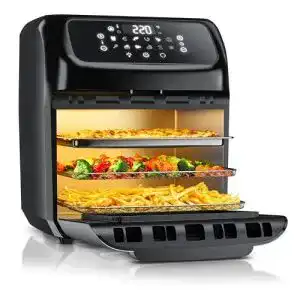 Heissluftfritteuse mit drehkorb arendo 4 in 1 heissluftfritteuse