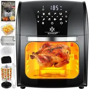 Heissluftfritteuse mit drehkorb kesser xxl airfryer 9in1