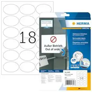 Herma etiketten herma 4358 universal etiketten abloesbar 25 blatt