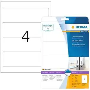Herma etiketten herma 8621 ordnerruecken etiketten kurz breit
