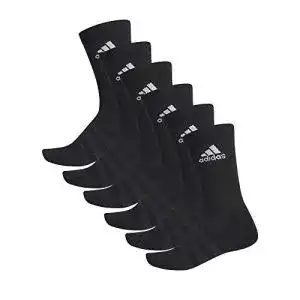 Herrensocken schwarz adidas 6 paar cushion crew socken black l