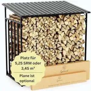 Holzunterstand gartenzeit kaminholzregal aussen xxxl