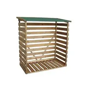 Holzunterstand m mcombo kaminholzregal mit rueckwand